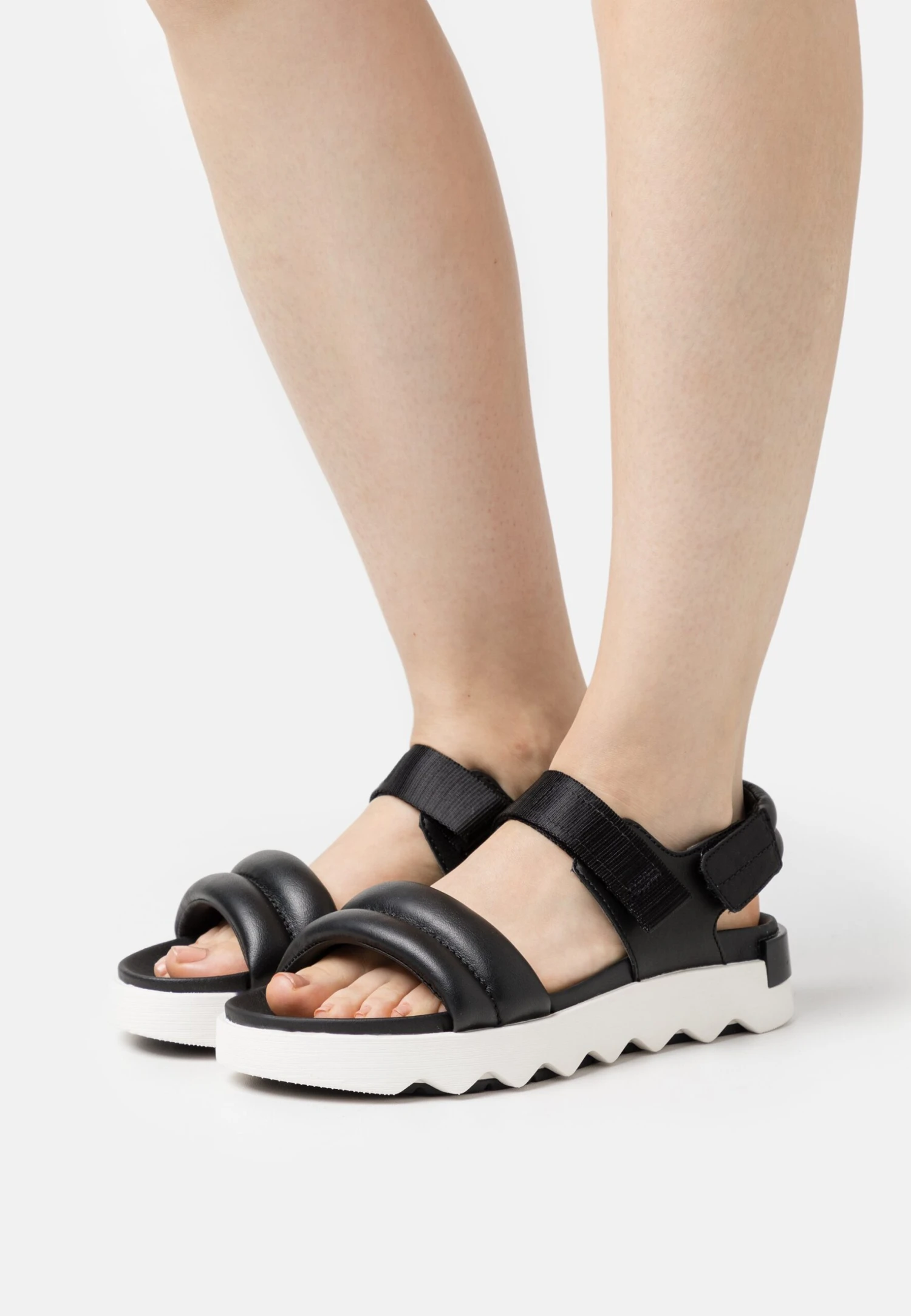 Sorel Viibe- Platform Sandals - Black/Sea Salt 3 Sorel Viibe- Platform Sandals - Black/Sea Salt