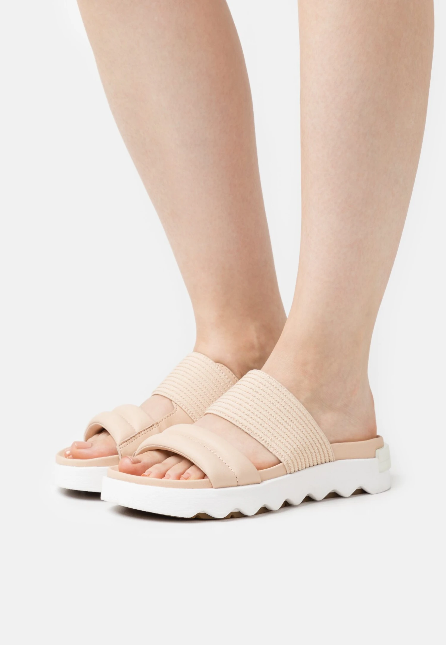 Sorel Viibe Slide - Heeled Mules - Nova Sand/Sea Salt 3 Sorel Viibe Slide - Heeled Mules - Nova Sand/Sea Salt