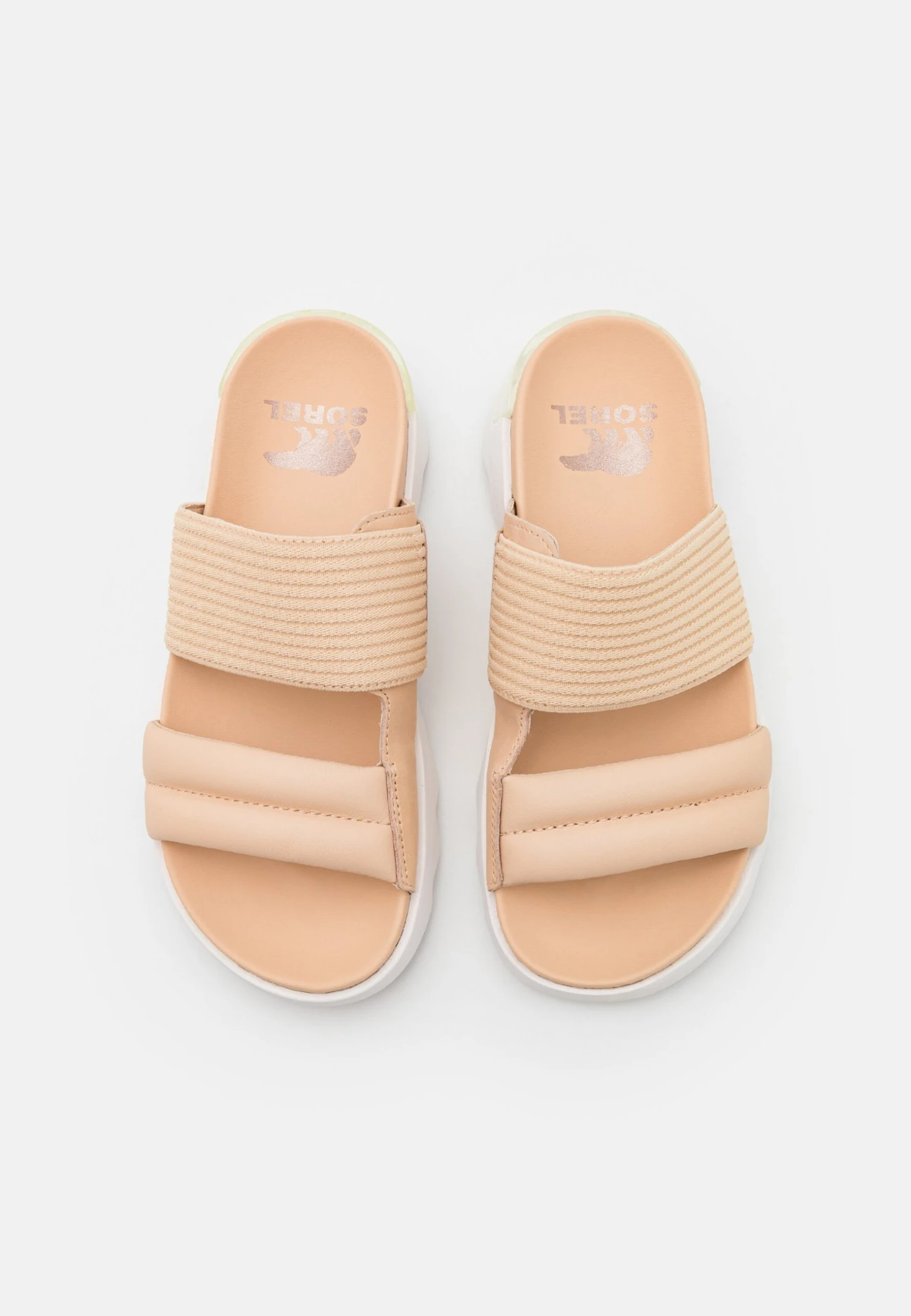 Sorel Viibe Slide - Heeled Mules - Nova Sand/Sea Salt 8 Sorel Viibe Slide - Heeled Mules - Nova Sand/Sea Salt - Image 6