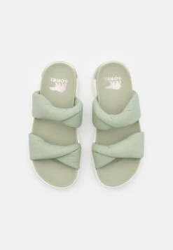 Sorel Viibe Twist Slide - Mules - Safari/Stone Green -Sorel Sales Store 8258719b89f54280b513c271235d0b60