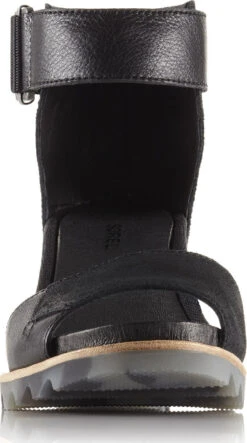 Sorel Joanie Full Grain Leather And Suede Upper Sandals - Women's|-|Sandales Joanie En Cuir Pleine Fleur Et Cuir Suédé Femme -Sorel Sales Store SRL 1660331 7EBlack 20 20Oyster 7EFront b00a627d 114c 41c7 b5fb 044392543346