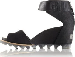 Sorel Joanie Full Grain Leather And Suede Upper Sandals - Women's|-|Sandales Joanie En Cuir Pleine Fleur Et Cuir Suédé Femme -Sorel Sales Store SRL 1660331 7EBlack 20 20Oyster 7ESide 66e18e61 4e23 4c7e 8ecb 9e4bb97e05f0