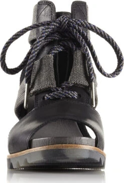 Sorel Joanie Lace Wedge Sandals - Women's|-|Sandales Compensées à Lacets Joanie Femme -Sorel Sales Store SRL 1662511 7EBlack 20 20Dark 20Fog 7EFront