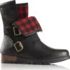 Sorel Major Moto Plaid Boots - Women's|-|Bottes Major Moto à Carreaux Femme -Sorel Sales Store SRL 1708891 7EBlack 20 20Dark 20Fog