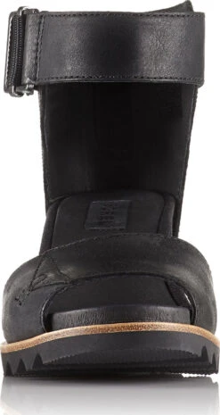 Sorel Joanie Full Grain Leather Sandals - Women's|-|Sandales Joanie En Cuir Pleine Fleur Femme -Sorel Sales Store SRL 1726721 7EBlack 20 20Sea 20Salt 7EFront 24f03e3f 55b2 40f6 94d9 a050d42c2acb