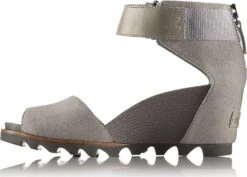 Sorel Joanie Suede And Full Grain Combination Sandals - Women's|-|Sandales Joanie En Toile Et Cuir Pleine Fleur Femme -Sorel Sales Store SRL 1734981 7EDove 20 20Quarry 7ELeft 20Side