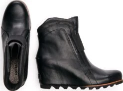 Sorel Fiona Wedge Lux Bootsie - Women's|-|Bottes à Semelle Compensée Fiona Lux Femme -Sorel Sales Store SRL 1749131 7E 7EStudio 20top 20Black 20 20Dark 20Grey