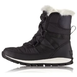 Sorel Big Kid's Whitney Short Lace Waterproof Boots -25F/-32C|-|Bottes Imperméables à Lacets Whitney Grand Enfant -25F/-32C -Sorel Sales Store SRL 1767401 7EBlack 20 20Sea 20Salt 7ELeft