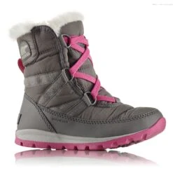 Sorel Big Kid's Whitney Short Lace Waterproof Boots -25F/-32C|-|Bottes Imperméables à Lacets Whitney Grand Enfant -25F/-32C -Sorel Sales Store SRL 1767401 7EQuarry 20 20Pink 20Ice