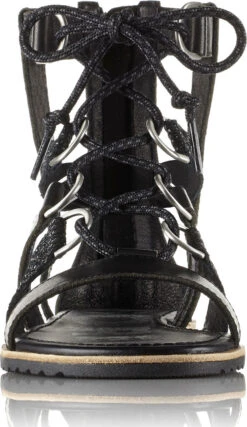 Sorel Ella Lace Up Full Grain Leather And Suede Sandals - Women's|-|Sandales à Lacets En Suédine Et Cuir Plein Fleur Ella Femme -Sorel Sales Store SRL 1787591 7EBlack 7EFront 1ec0648d b136 476b a790 54bf9a86e596