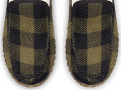 Sorel Dude Moc Textile Tartan Slipper - Men's|-|Pantoufles Avec Textile à Motif Tartan Sorel Dude Moc - Homme -Sorel Sales Store SRL 1832181 7EBlack 20Green 20Plaid 7ETop