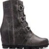 Sorel Joan Of Arctic Wedge II Boots - Women's|-|Bottes En Cuir Joan Of Arctic Wedge II - Femme -Sorel Sales Store SRL 1886511 7EQuarry