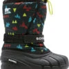 Sorel Flurry Print Boots - Big Kids|-|Bottes à Imprimé Flurry - Grand Enfant -Sorel Sales Store SRL 1888101 7EBlack 20 20Black