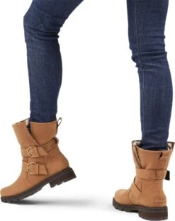 Sorel Lennox Moto Cozy Boot - Women's|-|Bottes à Douillett Lennox Moto - Femme -Sorel Sales Store SRL 1929881 7E 7ESide3 20Velvet 20Tan