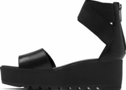 Sorel Cameron Flatform Ankle Strap Wedge Sandals - Women's|-|Sandales Compensées Bride à Cheville Plateforme Cameron - Femme -Sorel Sales Store SRL 1936851 7E 7ESide 20Black