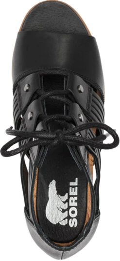 Sorel Joanie II Lace Huarache Wedge Sandals - Women's|-|Sandales Compensées Joanie II Huarache Lace - Femme -Sorel Sales Store SRL 1937911 7E 7ETop 20Black