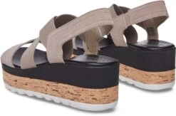 Sorel Cameron Flatform Slingback Wedge Sandals - Women's|-|Sandales Compensées à Bride Arrière Plateforme Cameron - Femme -Sorel Sales Store SRL 1999121 7E 7EStudio 20Back 20Omega 20Taupe 20 20Sea 20Salt
