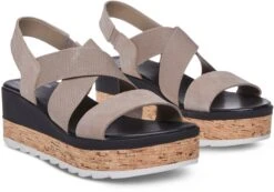 Sorel Cameron Flatform Slingback Wedge Sandals - Women's|-|Sandales Compensées à Bride Arrière Plateforme Cameron - Femme -Sorel Sales Store SRL 1999121 7E 7EStudio 20Front 20Omega 20Taupe 20 20Sea 20Salt