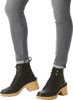 Sorel Hi-Line™ Heel Lace Boots - Women's|-|Bottes à Lacets Hi-Line™ - Femme -Sorel Sales Store SRL 2009141 7E 7EDetail 20Black 20 20Tawny 20Buff